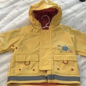 Yellow Kids Raincoat with Fun Print